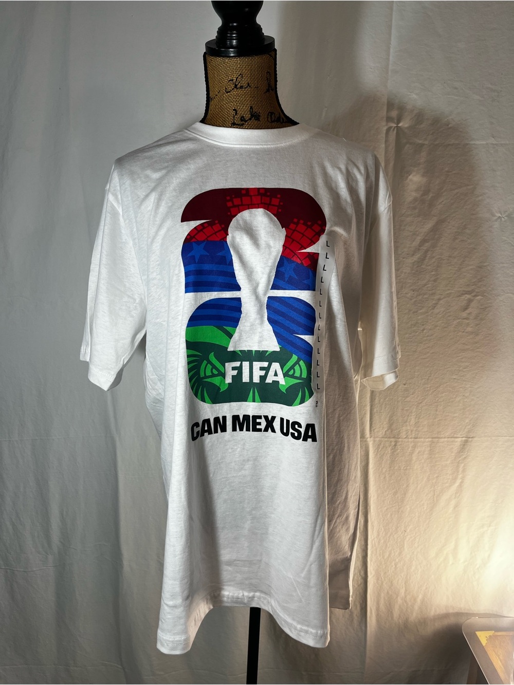 FIFA CAN MEX USA White Graphic Short-Sleeve Men’s T-Shirt NWT